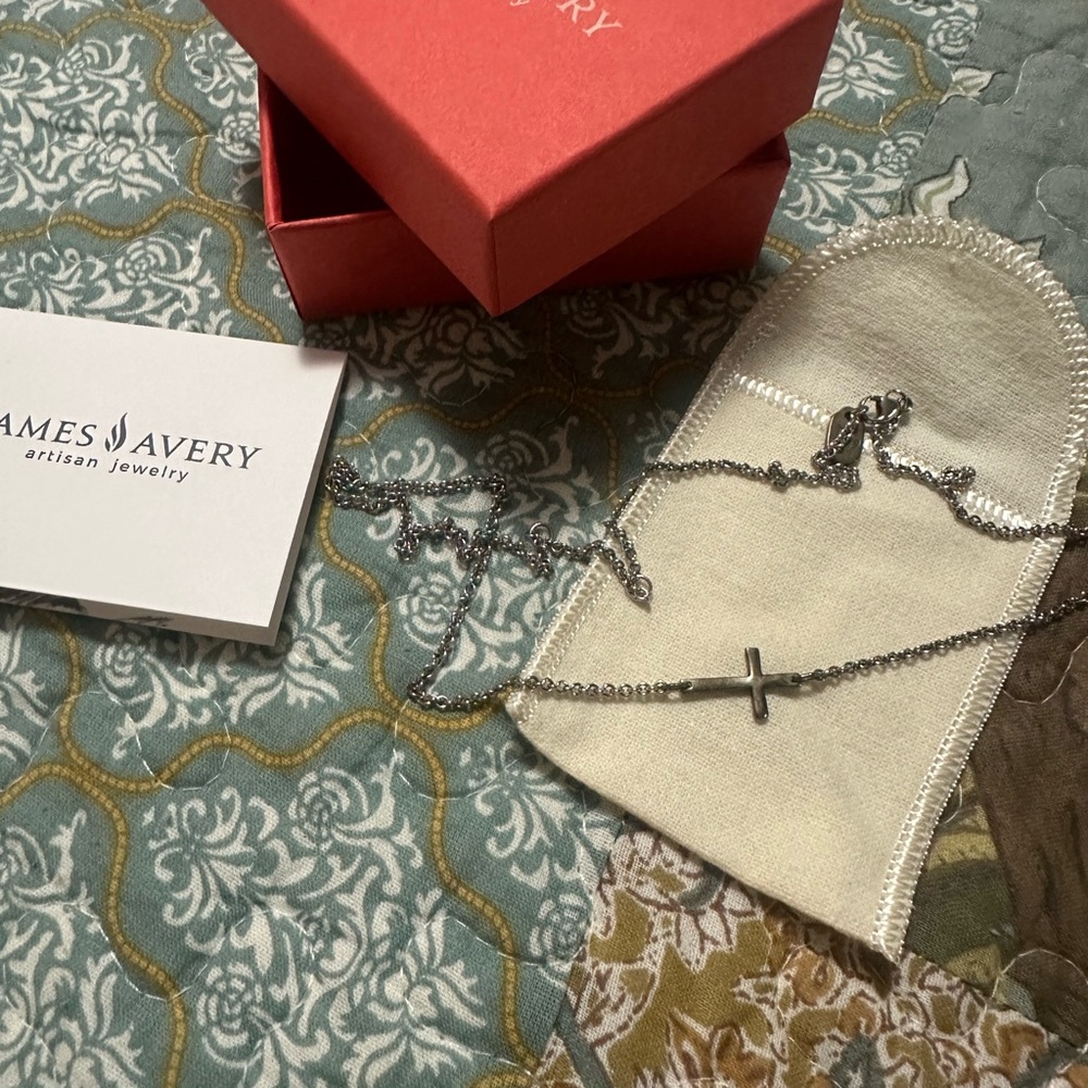 James Avery Silver Cross Necklace